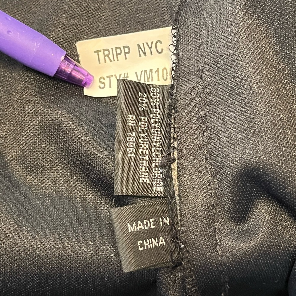 Vintage Tripp NYC Vinyl Faux Leather Trench Coat Goth Buckles Bondage Duster vtg - Picture 9 of 15